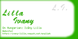 lilla ivany business card